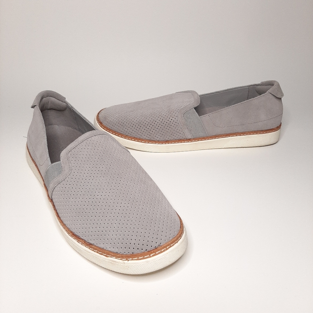 Vionic Malina Gray Suede Slip On Sneakers Size 10